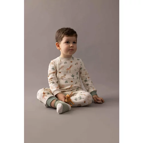 Defacto Baby Boy Newborn Safari Printed Premium Jumpsuit