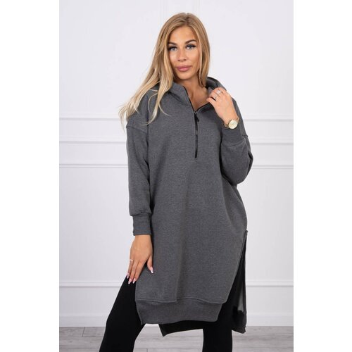 Kesi Insulated sweatshirt with graphite side slits Slike