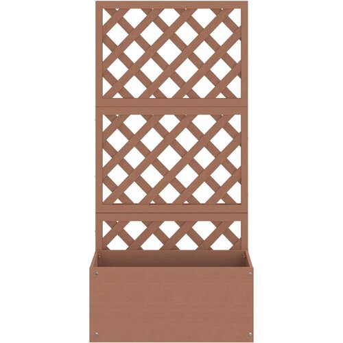 Sadilica s re&amp;scaron;etkom smeđa 65 x 33 x 135 cm WPC Slike