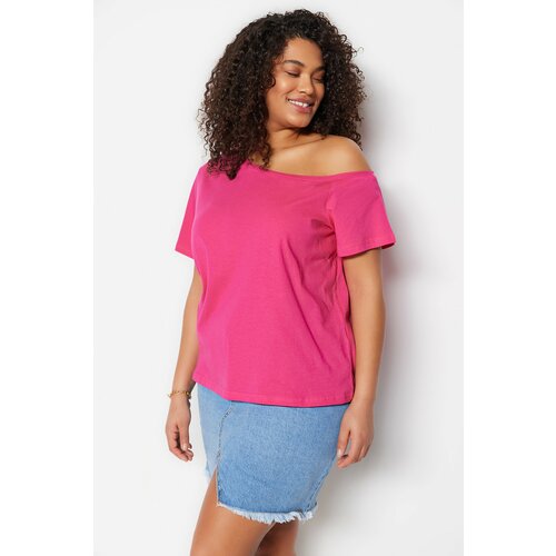 Trendyol Curve Plus Size Blouse - Pink - Regular fit Cene