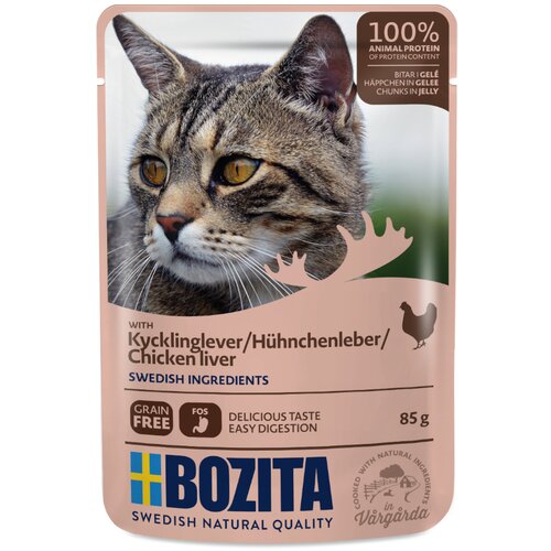 Bozita koščki v želeju vrečke 24 x 85 g - Piščančja jetra Cene