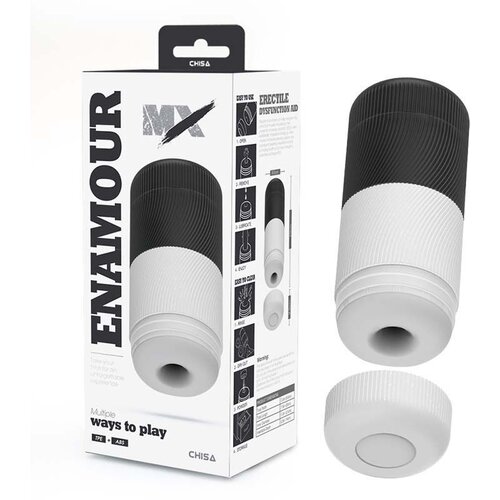  Masturbator Enamour, 20cm, Crno-belo Cene