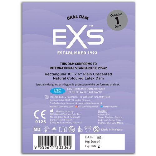 EXS Oral Dam Natural 1 pc Slike