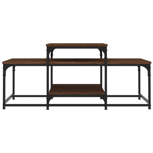  Stolić za kavu smeđa boja hrasta 102x60x45 cm konstruirano drvo Slike