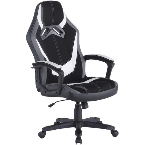 Livetastic GAMING STOL kovina, umetna masa, tekstil siva, črna, bela Cene
