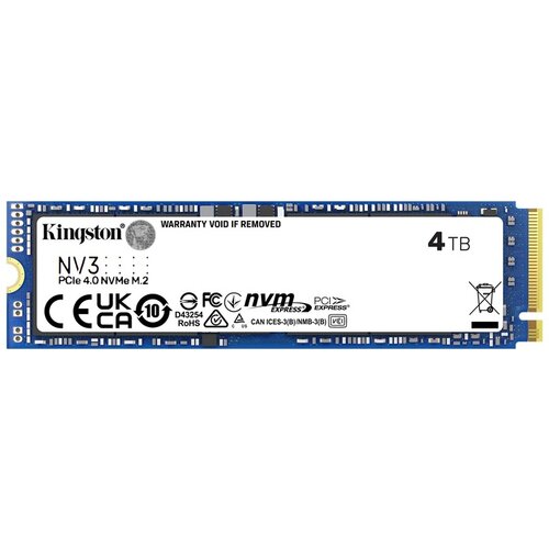 Kingston SSD 4TB NV3NVMe PCIe Gen 4.0x4R/W : 6000/5000MB/s Slike