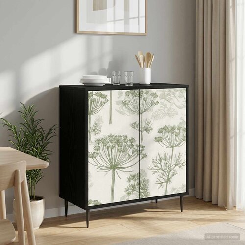  Kreveta GOTHA Crni hrast 69 x 33 x 76 cm Konstruirano drvo Cene