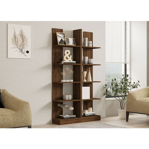 Hanah home İkiz Walnut Bookshelf Cene