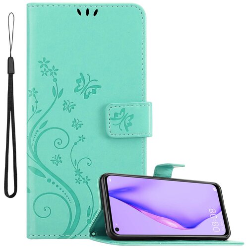 Cadorabo Huawei P40 LITE 5G/NOVA 7 SE in klasično srebrno - ovitek v cvetličnem dizajnu z magnetnim zapiranjem, stoječo funkcijo in režami za kartice, (20859966) Cene