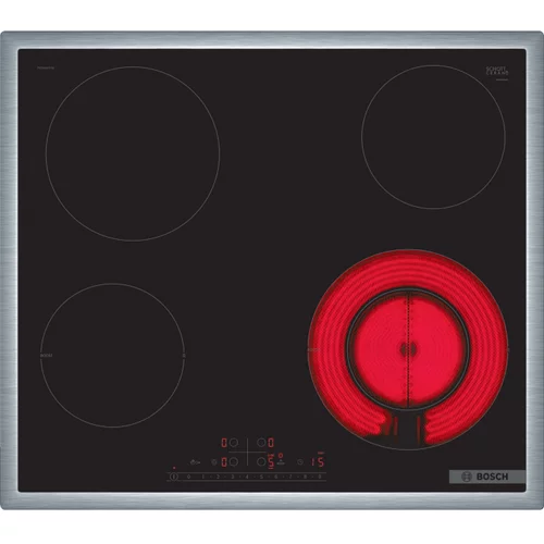 Bosch Staklokeramička ploča Serie 6| 60 cm, INOX okvir 1 prošireno kolo