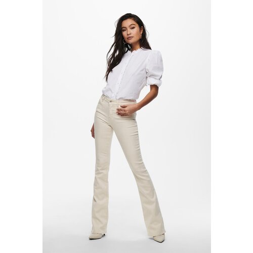 Only Jeans hlače 15230778 Bela Slim Fit Slike