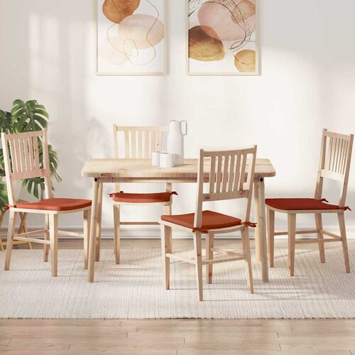 VidaXL Jastučići za sjedenje 4 pcs Crvena narančasta 40 x 40 x 3 cm Slike