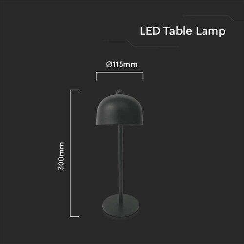  LED prigu&amp;scaron;iva punjiva stona lampa LED/1W/5V 3000-6000K 1800 mAh crna Slike