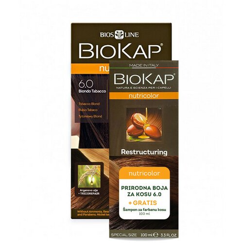 Biokap nutricolor 6.0 + šampon za farbanu kosu gratis Cene
