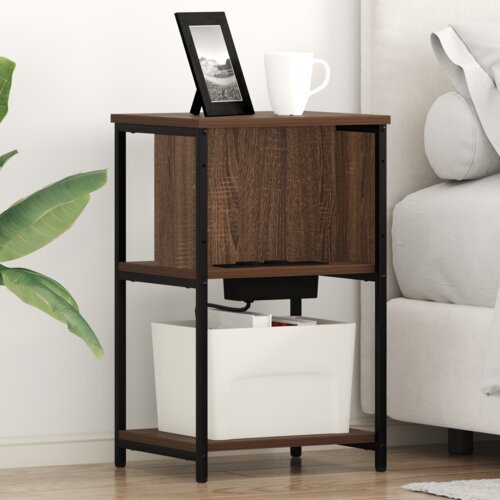 vidaXL Noćni ormar 2 pcs Smeđi hrast 38 x 31 x 61 cm Konstruirano drvo Cene