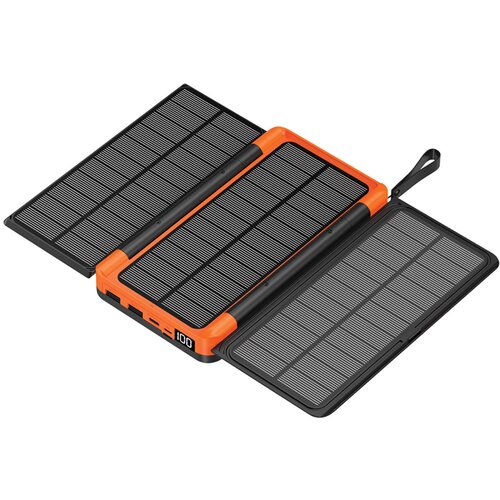 AVIZAR Alya Solar Powerbank 20000 mAh z Micro USB / USB-C / Lightning svetilko, Črna, (5000017394) Cene
