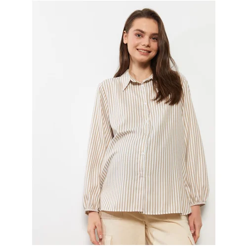 LC Waikiki Striped Long Sleeve Maternity Shirt