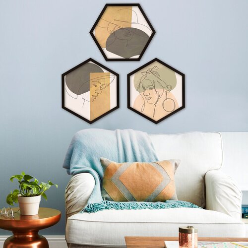 Wallity Uokvirena slika 6GEN36, 35x35 cm, 3 dijela Cene