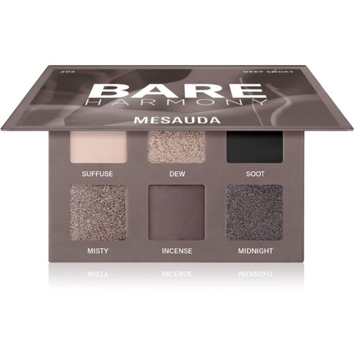 Mesauda Milano Bare Harmony paleta senčil za oči odtenek 202 Deep Smoky 6x1 g Slike