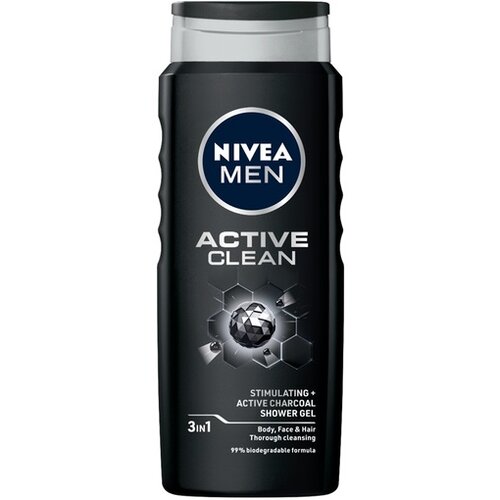 Nivea gel za tuširanje za muškarce Active Clean 500ml Slike