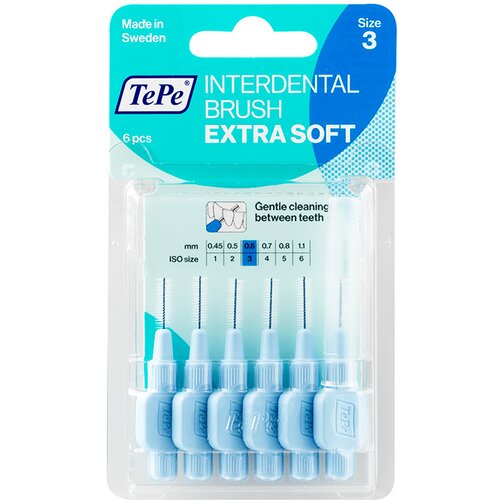 TEPE SWEDEN Interdental Brush Extra Soft međuzubne četkice 0,6 mm 6 kom Cijene