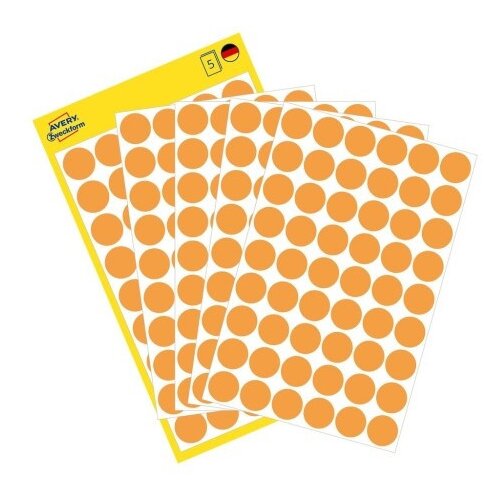 Avery Zweckform Etikete zweckform okrogle fi-12mm - 3148 oranžne, (21290131) Cene