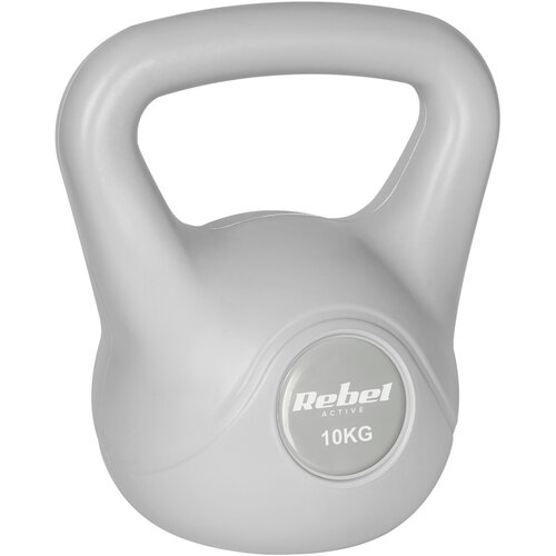 Rebel ACTIVE Girja (kettlebell) sa gumenom oblogom, 10 kg, siva boja, model RBA-2322G-10 Cene