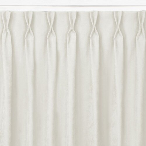  Curtain MILANA color creamy style classic flex 7.5 cm with double pleat chenille 140x270 HOMEDE Slike
