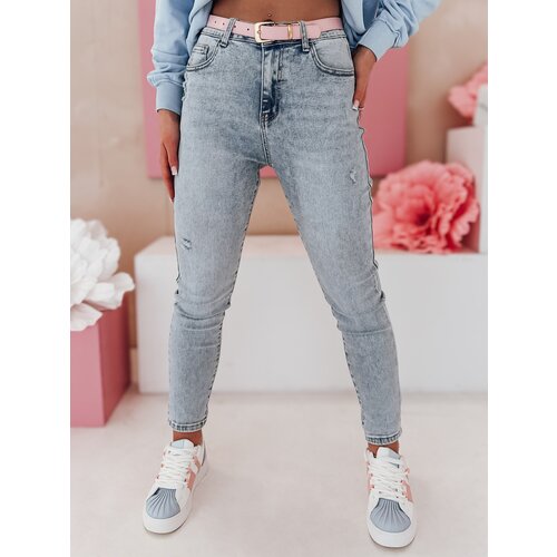 DStreet Spodnie damskie slim fit jeansowe SKINNEX niebieskie Slike