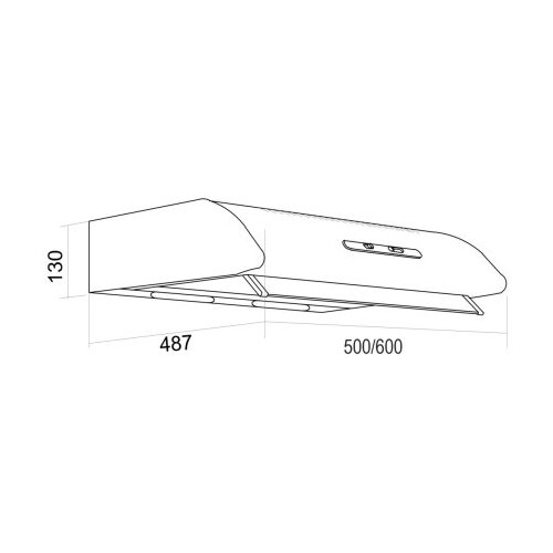 Davoline 250 1M 060 cm Chrome aspirator hrom 60 cm Cene