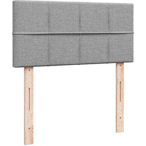 VidaXL otomanski okvir kreveta s madraca svijetlosivi 80x200cm tkanine Slike