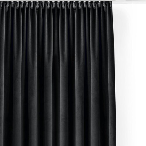 Filumi Črna žametna zavesa za delno zatemnitev 140x225 cm Velto &amp;ndash; Slike