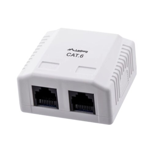 Logilink Lanberg outlet box RJ45 OU6-0002-W White Slike