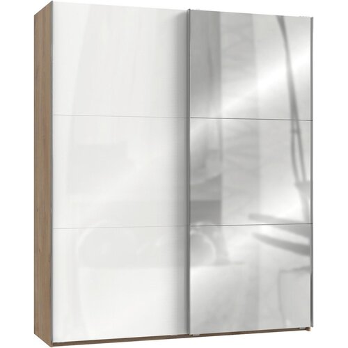 Modern Living Omara Z Drsnimi Vrati Level 36 D, Bela, Barva Hrasta Cene
