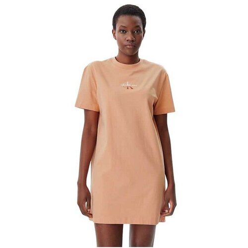 Calvin Klein koralna mini majica-haljina Slike