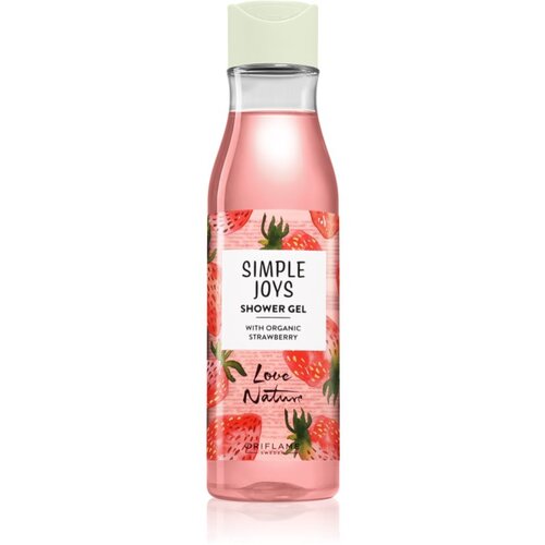 Oriflame Love Nature Simple Joys osvježavajući gel za tuširanje s mirisom jagode Organic Strawberry 250 ml Cijene