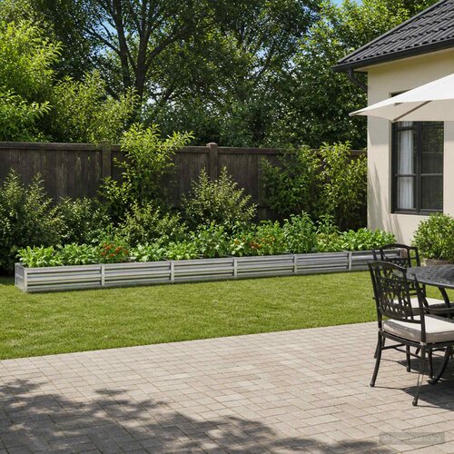  Povišeni vrtni krevet Srebrna 480 x 40 x 24 cm cinkani Cene