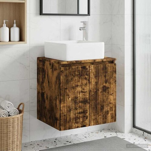  Umivaonik s policom Dimljeni hrast 53 x 35 x 63 cm Cijene