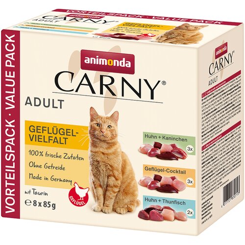 animonda Carny vrečke multi pakiranje 8 x 85 g - Perutninska raznolikost: 8 x 85 g (3 vrste) Cijene