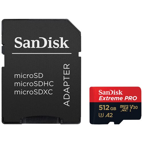  Micro SD SanDisk SDHC Extreme Pro 512GB 4K 170 MB/S Class 10 sa adapterom Cene