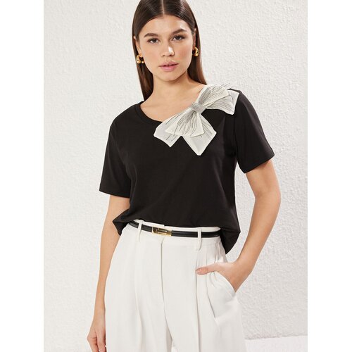 Trendyol Ženska majica TWOSS25TS00044, Crna Cene