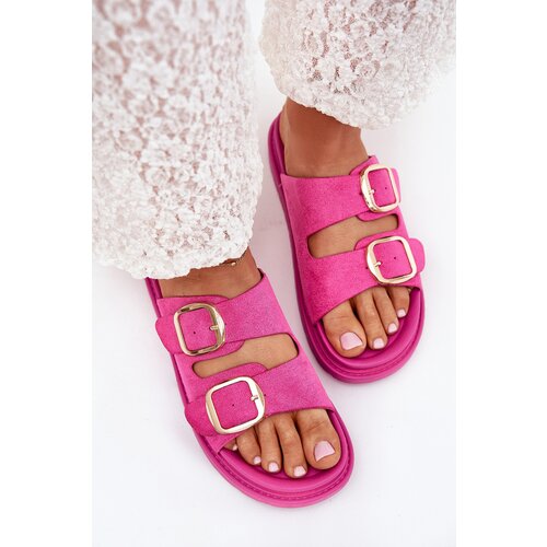 Boto Womens Platform Sandals With Golden Buckles Fuchsia Verena Cijene