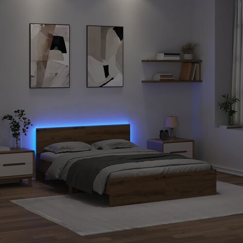 Krevetna konstrukcija Umjetnički hrast 150 x 200 cm Slike