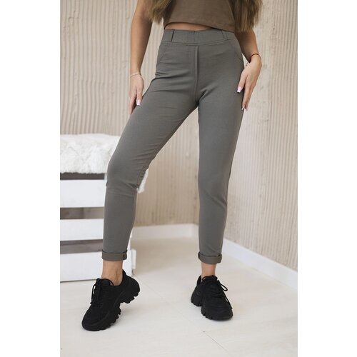 Kesi marka niezdefiniowana Cotton trousers with back pockets khaki Cijene