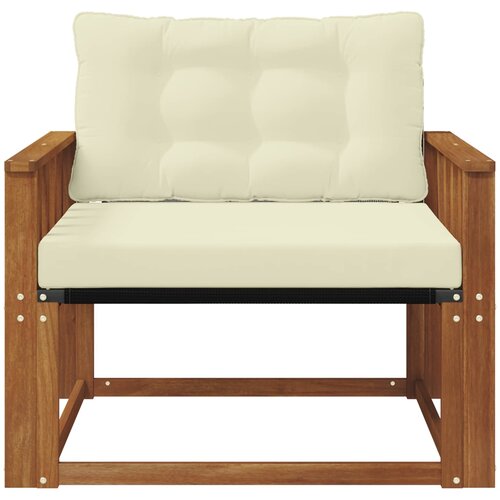  Set vanjskih sofa Čvrsto drvo akacije i Textilene Prirodna Slike