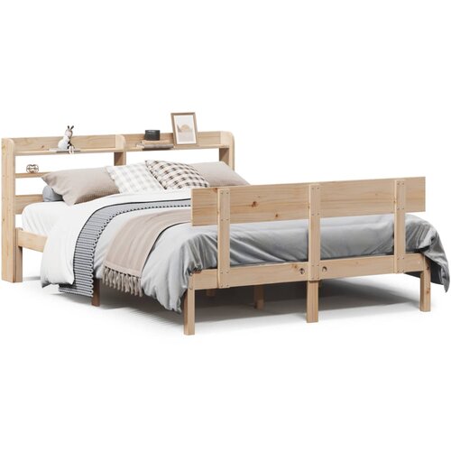 Maison Chic Posteljni okvir - Dvoposteljna postelja - Zakonska postelja brez vzmetnice 120x200 cm trdna borovina-J10562, (21765295) Cene