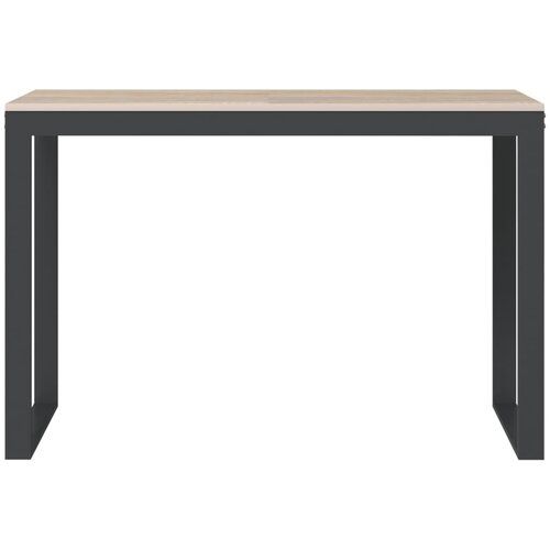  Stol za računalo crni i boja hrasta 110 x 60 x 73 cm od iverice Slike