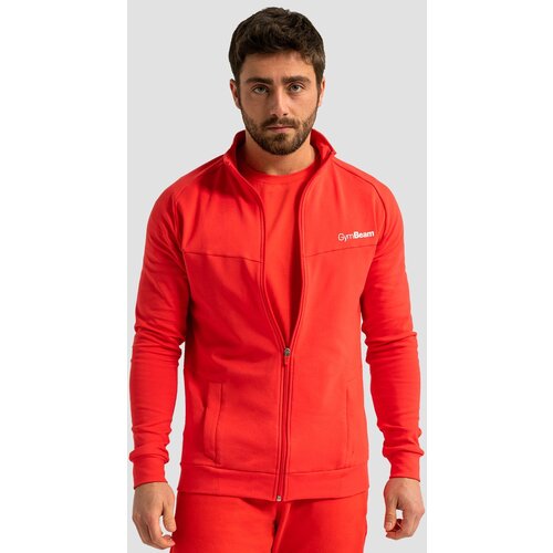 GymBeam Mu&amp;scaron;ka dukserica Zip Up Limitless Hot Red Slike