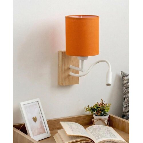  Brilagi - LED zidna lampa NUBILA WOOD 1xE27/25W/230V + LED/3W hrast/bela/narandžasta Cene