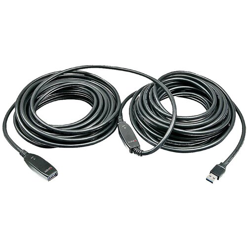 Lindy USB kabel USB 3.2 gen. 1 (USB 3.0) USB-A vtič\, USB-A vtičnica 15.00 m črna 43322, (20415762) Cene